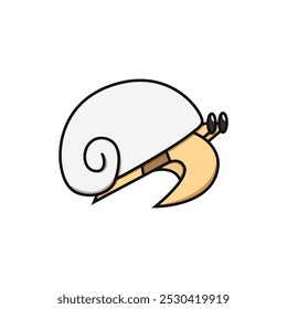 Snail logo design simple nature animal illustration vector. Icon snail product brand inspiration. Ilustration