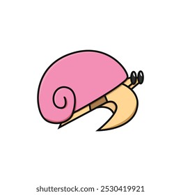 Caracol logotipo design simples natureza animal ilustração vetor. Icon snail produto marca inspiração. Ilustração