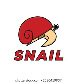 Snail logo design simple nature animal illustration vector. Icon snail product brand inspiration. Ilustration