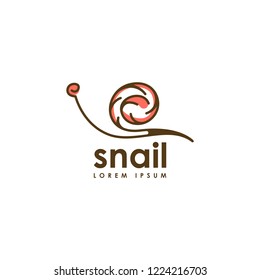 Snail Logo Design Vector Template