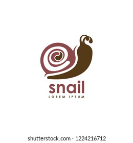 Snail Logo Design Vector Template