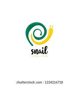 Snail Logo Design Vector Template