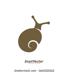Snail logo design vector template. Silhouette of Snail design illustration