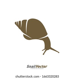 Snail logo design vector template. Silhouette of Snail design illustration