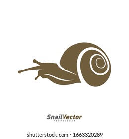 Snail logo design vector template. Silhouette of Snail design illustration