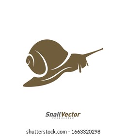 Snail logo design vector template. Silhouette of Snail design illustration