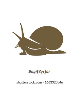 Snail logo design vector template. Silhouette of Snail design illustration
