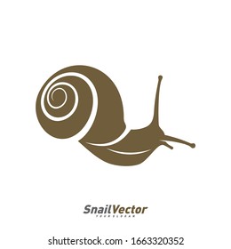 Snail logo design vector template. Silhouette of Snail design illustration