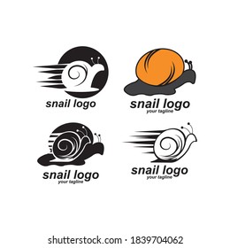 Snail logo designs vector illustration, Animal Snail logo symbol
