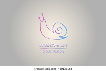 Snail logo icon art for web 