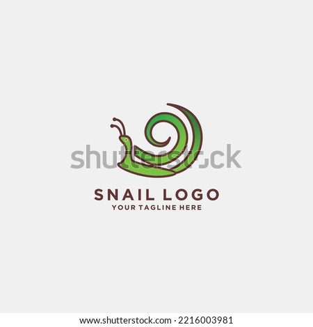 Snail logo icon design template flat vector