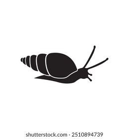 ícone de logotipo de caracol, design de ilustração vetorial