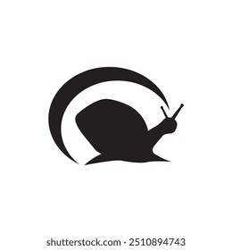 snail logo icon, vector illustration design