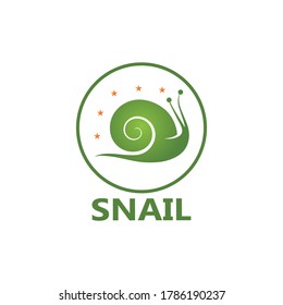 Snail logo illustration vector template icon design