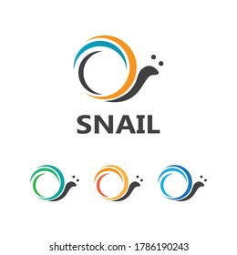 Snail logo illustration vector template icon design