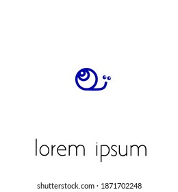 logotipo de caracol, concepto de logotipo sencillo para fines de diseño.