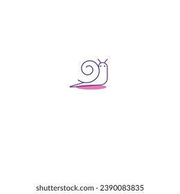 Logo oder Logo für Schnecken, minimalistisch oder flach