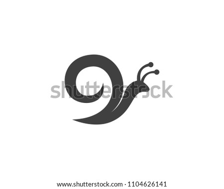 snail logo template stock