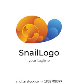 snail logo template design vector
