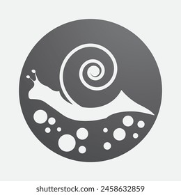 Snail logo template illustration vector design