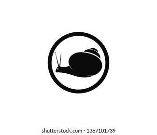 snail logo template vector icon illustration design