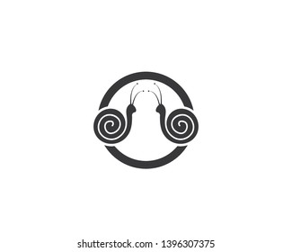 snail logo template vector icon illustration design