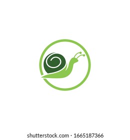 snail logo template vector icon illustration design