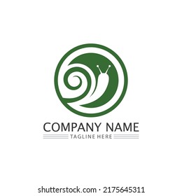 Vorlage für das Logo der Schnecke, Vektorgrafik-Design