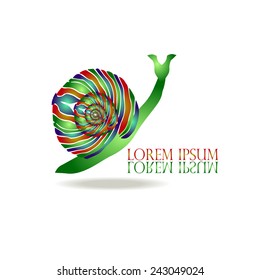 Snail Logo vector design corporate business template. Creative idea logotype. Eco concept icon. Ecology sign.  Snail for cosmetics, beauty, health and jewelry. Creative design funny concept icon.