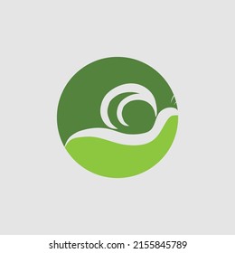 Snail logo vector design illustration template