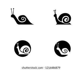 Snail Logo Vector Icon Illustration Design