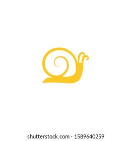 snail logo vector illuistration garden snail on white background