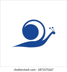 snail logo vector illustration creative design