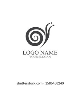 Snail logo vector illustration template