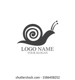 Snail logo vector illustration template