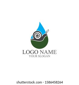Snail logo vector illustration template