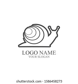 Snail logo vector illustration template
