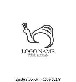 Snail logo vector illustration template