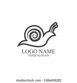 Snail logo vector illustration template