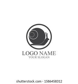 Snail logo vector illustration template