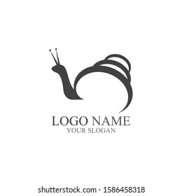 Snail logo vector illustration template