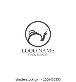 Snail logo vector illustration template