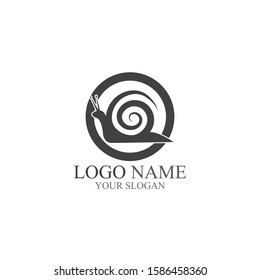 Snail logo vector illustration template