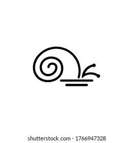 Snail logo vector linear design concept, isolated on white background.
