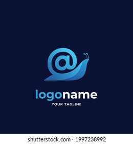snail mail logo gradient style