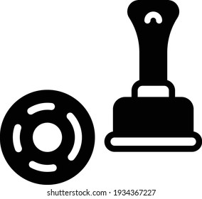 Snail Mail Rubber Stamp Concept Vector Glyph Icon Design, postal service symbol, physically transporting postcards and parcels Sign, Courier and Shipping Services Stock illustration