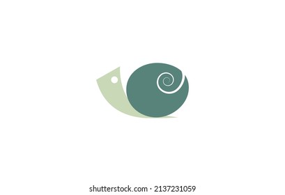 Snail minimalist logo design vector, minimalist, symbol, social media