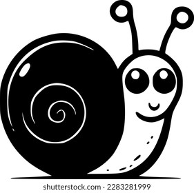 Snail | Minimalist and Simple Silhouette - Vector illustration