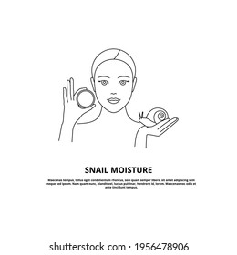 Snail moisture line vector icon
