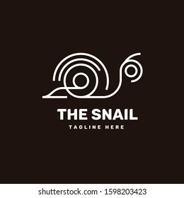 The Snail Monoline Logo Minimalist Design Template for Branding and Company